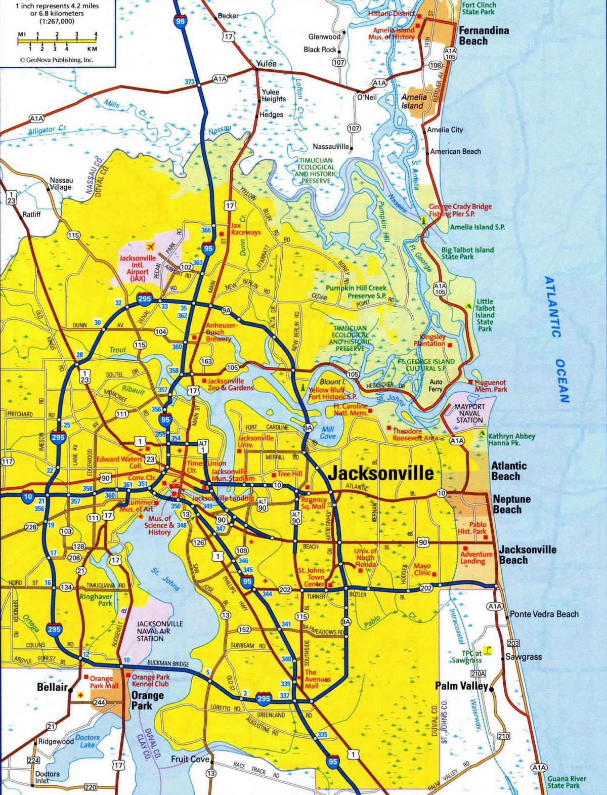 Jacksonville city limits map