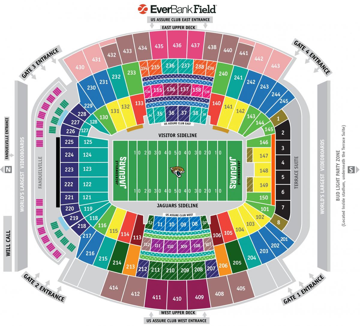 Jacksonville arena map