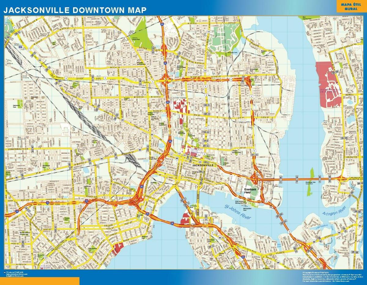 map of downtown Jacksonville