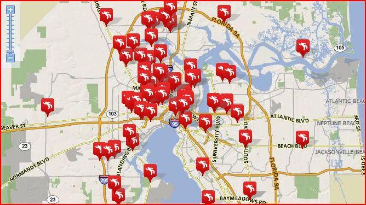 Jacksonville Florida crime map