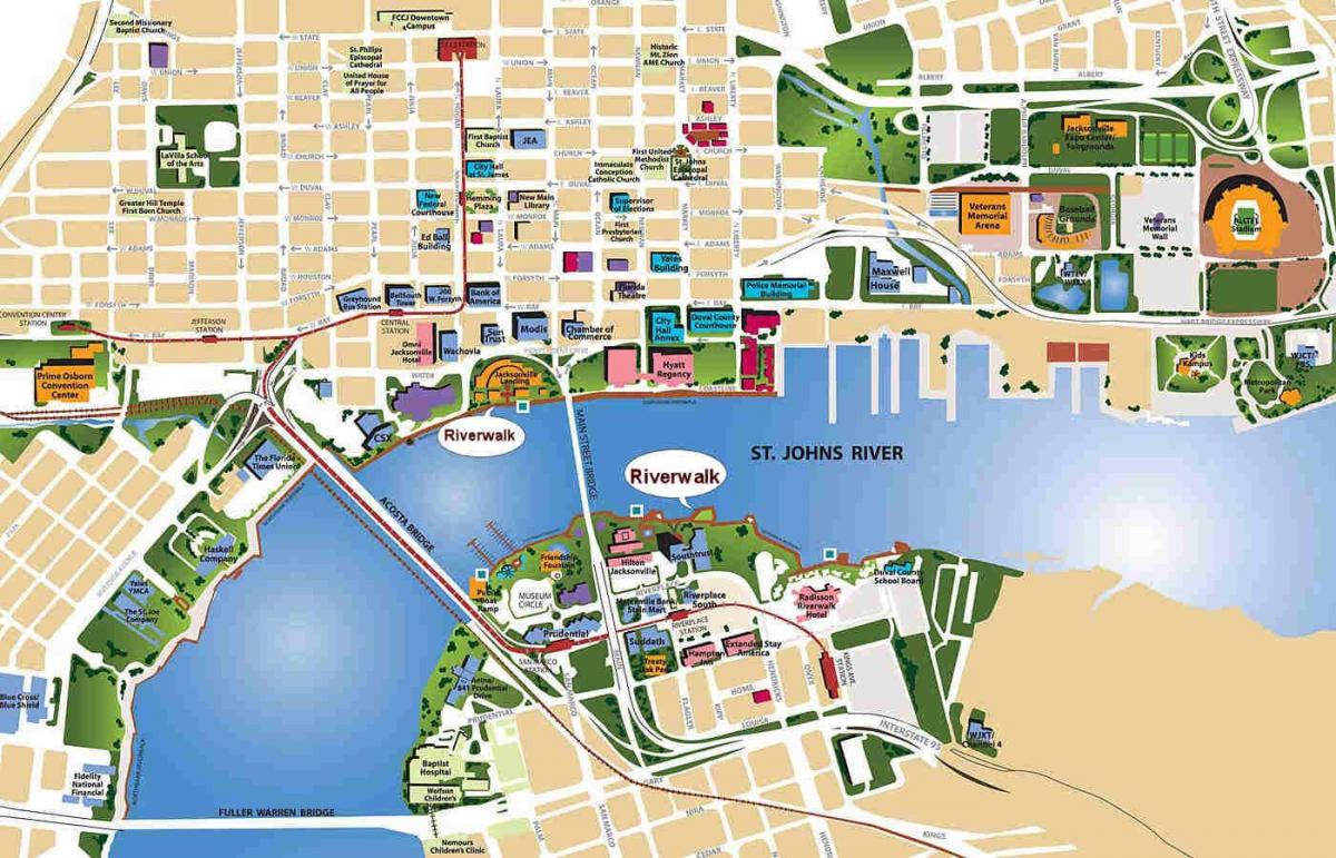 map of Jacksonville landing