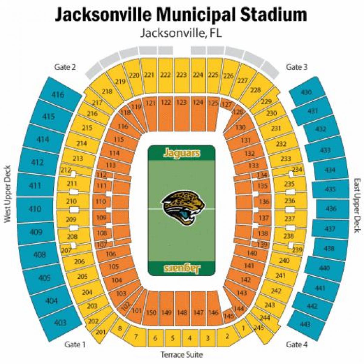 Jacksonville jaguars stadium map
