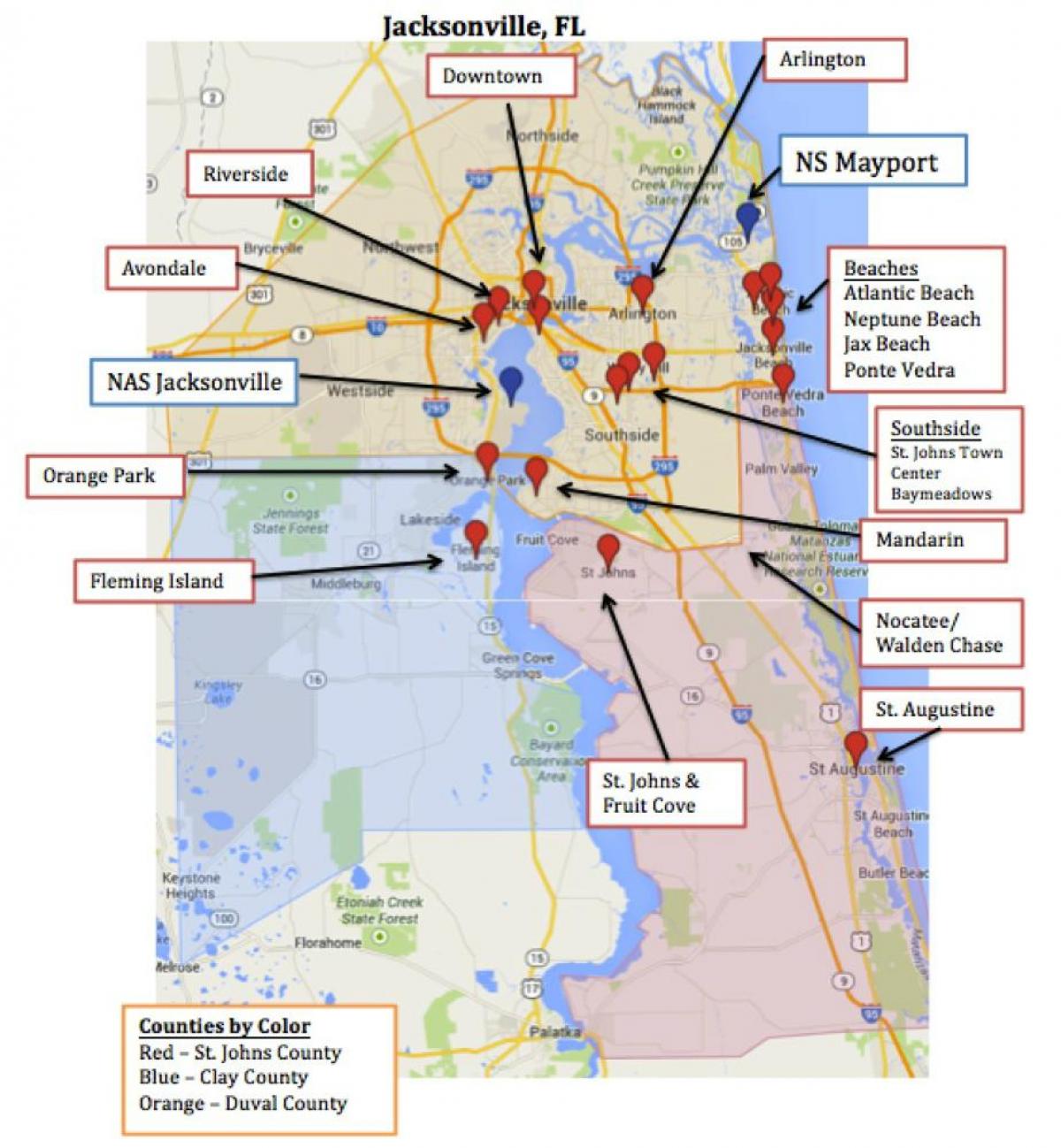 map of mayport FL