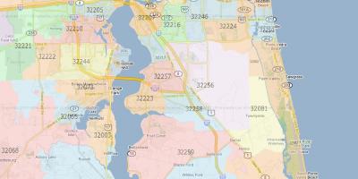 Zip code map Jacksonville