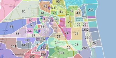 Jacksonville FL area code map