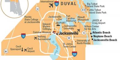 Jacksonville Florida county map