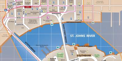 Map of downtown Jacksonville