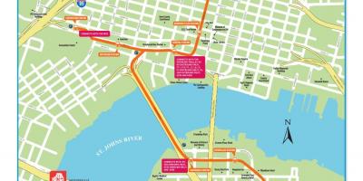 Jacksonville tram map