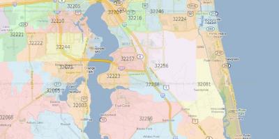 Jax FL zip code map
